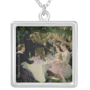 Hip Hip Hurrah! Artists' Party at Skagen, 1888 Silver Plated Necklace
