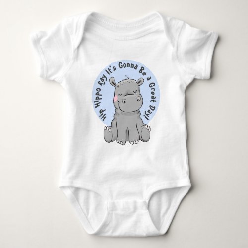 Hip Hippo Ray Happy Hippo Baby Bodysuit