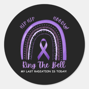 Hip Hooray Ring The Bell Last Day Radiation Chemo Classic Round Sticker