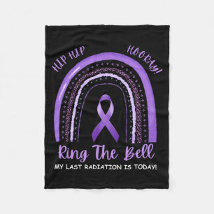 Hip Hooray Ring The Bell Last Day Radiation Chemo Fleece Blanket
