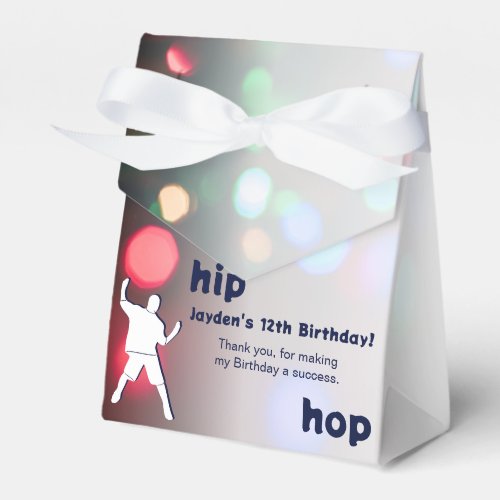 Hip Hop 12th Birthday Dance Party Favor Boxes