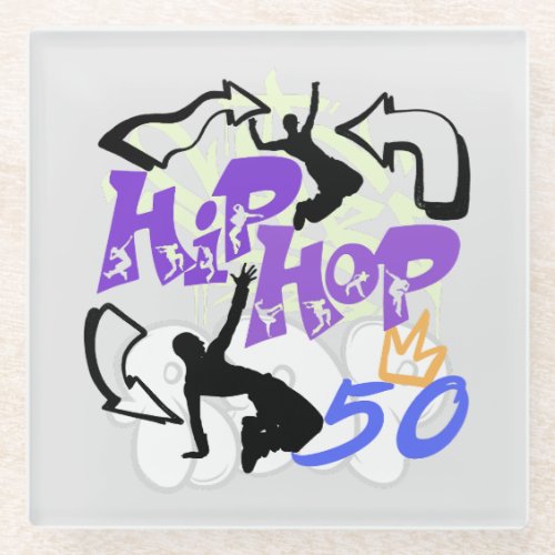 Hip Hop 50w Glass Coaster