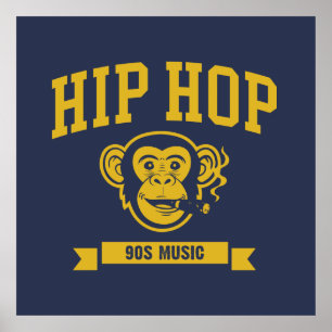 Hip Hop 90s music Poster