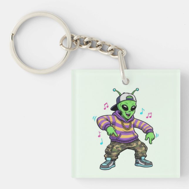 Hip Hop Alien Keychain (Front)