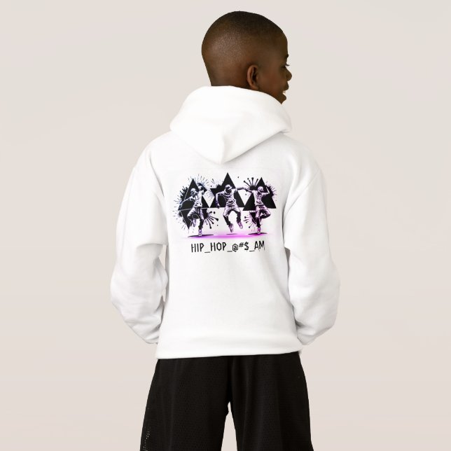 HIP_HOP_AM T-Shirt Hoodie (Back Full)