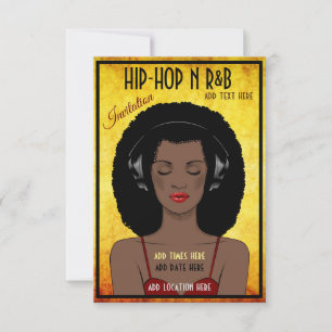 Hip Hop and R&B Invitation Flat Card