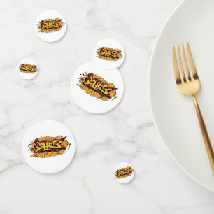 Hip hop art graffiti party confetti