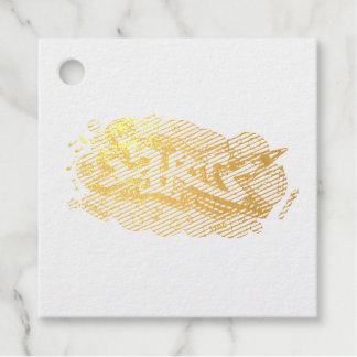 Hip hop art graffiti party confetti foil favor tags