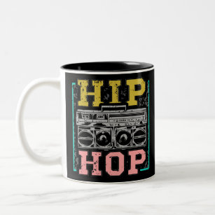 Hip Hop Artists Cassettes Old School Rap Two-Tone Coffee Mug
