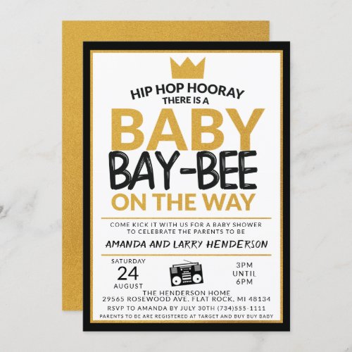 Hip Hop Baby Shower Invitation