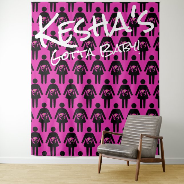 Hip Hop Baby Shower|Pregnant Icon Photo Backdrop (In Situ)