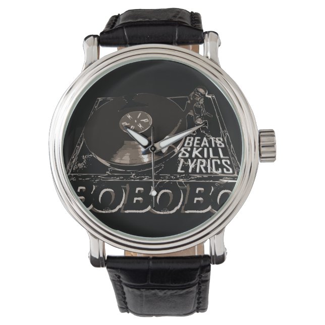 HIP HOP BEATS SKILL LYRICS BO BO BO RECORD PLAYER WATCH (Front)