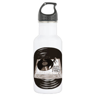 HIP HOP BEATS SKILL LYRICS ON TURNTABLE WATER BOTTLE