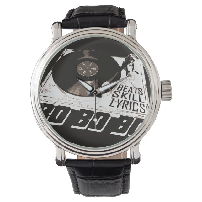 HIP HOP BEATS SKILL LYRICS RECORD PLAYER WATCH (Front)