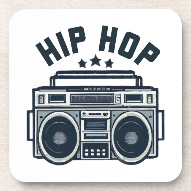 Hip hop beverage coaster (Front)