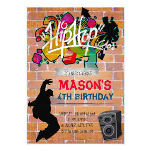 Hip Hop Party Invitations 9