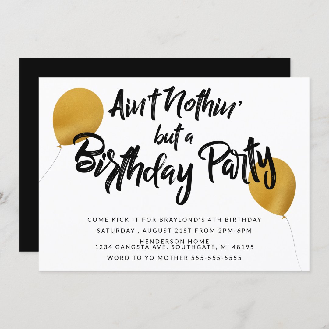 Hip Hop Birthday Party Invitation | Zazzle