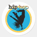 Hip Hop Break Dancer Classic Round Sticker at Zazzle