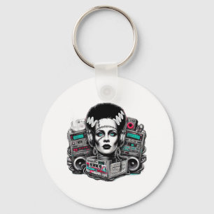 Hip Hop Bride Of Frankenstein  Keychain