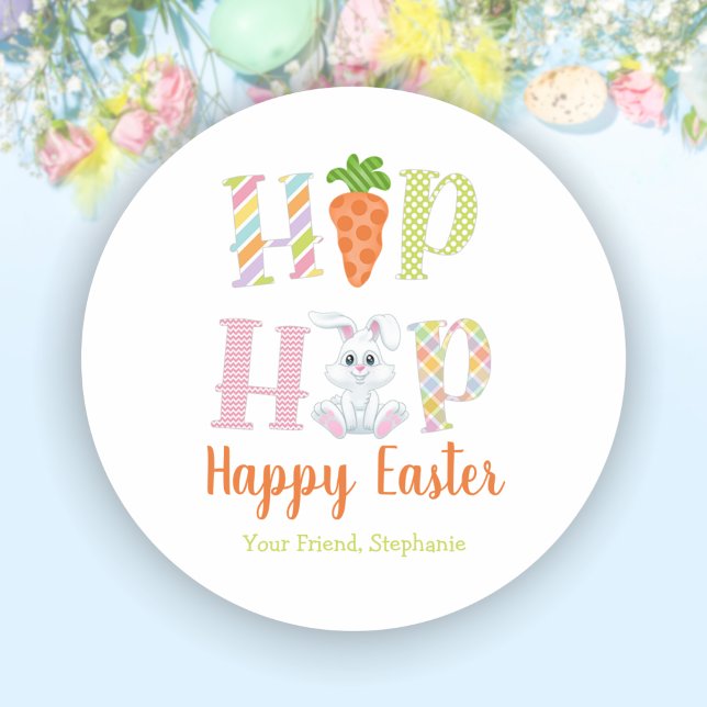 Hip Hop Bunny Easter Cute Treat Bag Stickers (Hip Hop Bunny Easter Cute Treat Bag Stickers)