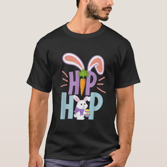 Hip Hop Bunny Easter Day  T-Shirt (Front)