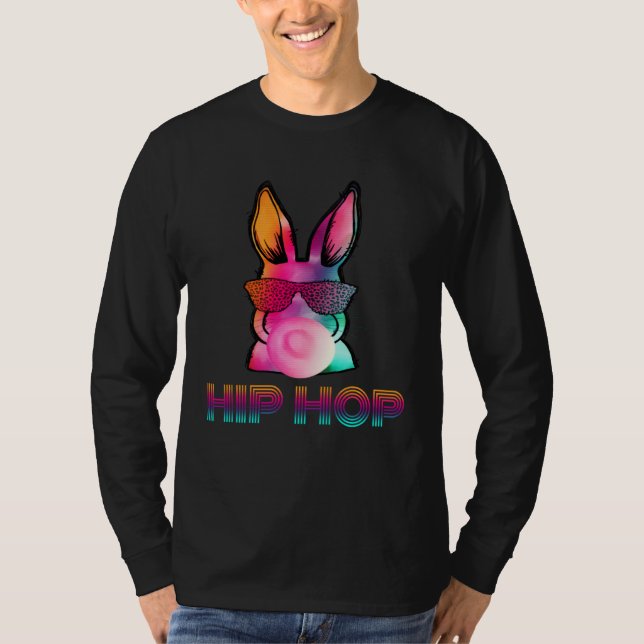 Hip Hop Bunny With Sunglasses Cute Easter  Rabbit  T-Shirt (Front)