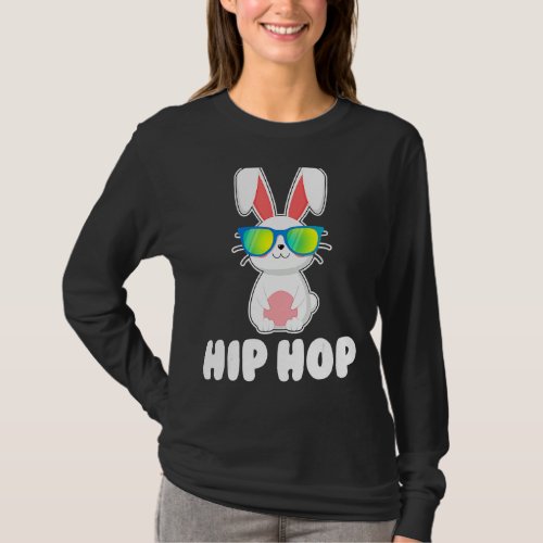 Hip Hop Bunny With Sunglasses Cute Easter T_Shirt