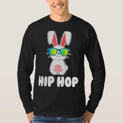 Hip Hop Bunny With Sunglasses Cute Easter T_Shirt