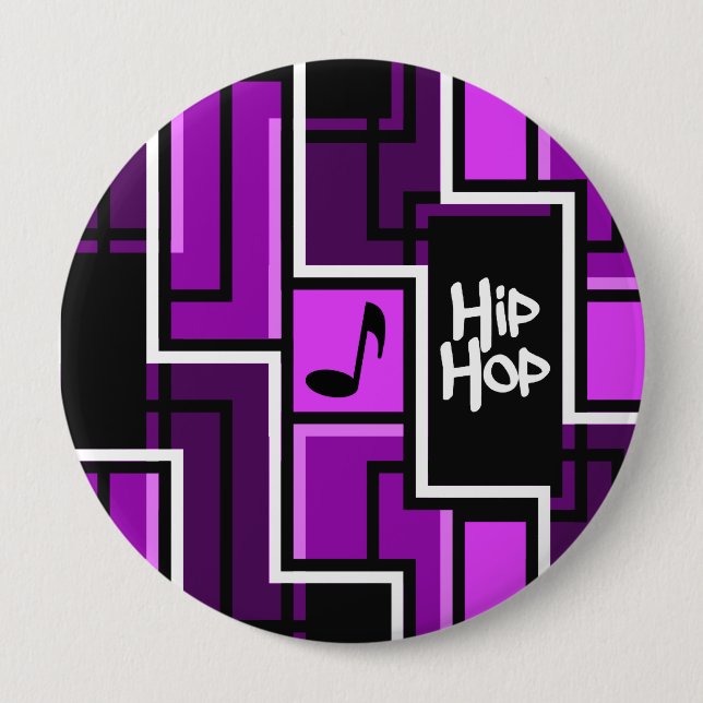 Hip Hop button, huge Button (Front)
