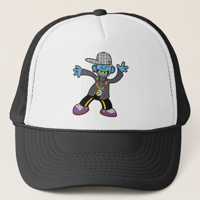 Hip hop cartoon Image ! Trucker Hat (Front)