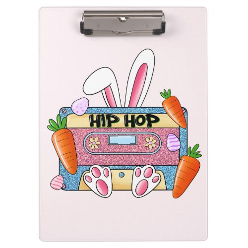 Hip Hop Cassette Tape Bunny Clipboard