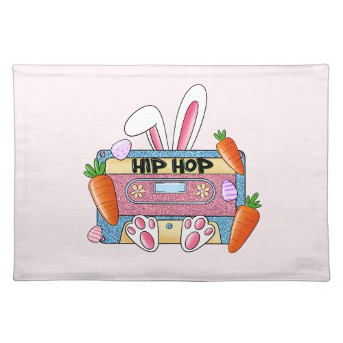 Hip Hop Cassette Tape Bunny Cloth Placemat