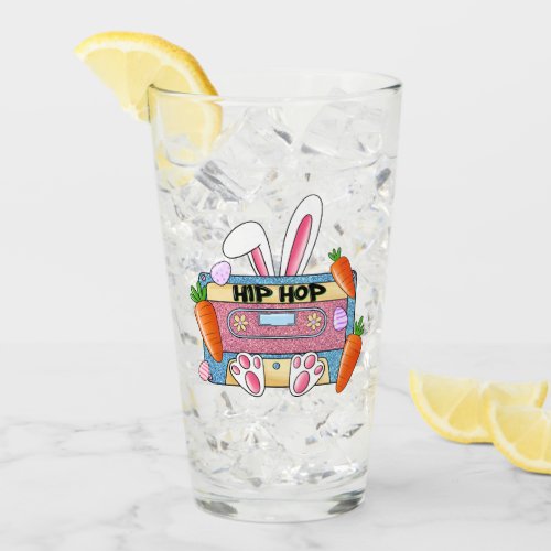 Hip Hop Cassette Tape Bunny Glass