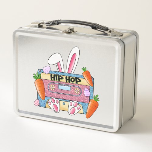 Hip Hop Cassette Tape Bunny Metal Lunch Box