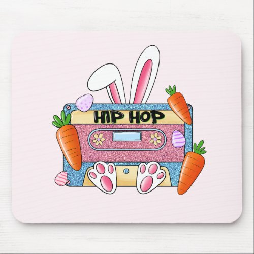 Hip Hop Cassette Tape Bunny Mouse Pad