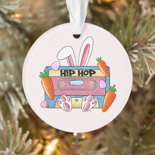 Hip Hop Cassette Tape Bunny Ornament