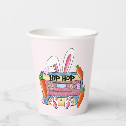 Hip Hop Cassette Tape Bunny Paper Cups