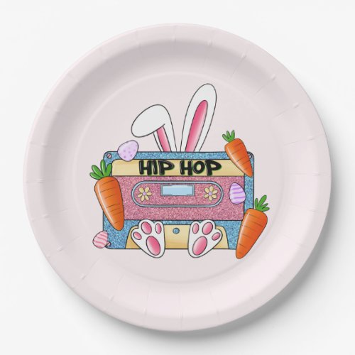 Hip Hop Cassette Tape Bunny Paper Plates