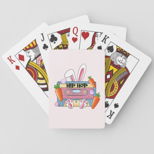 Hip Hop Cassette Tape Bunny Poker Cards