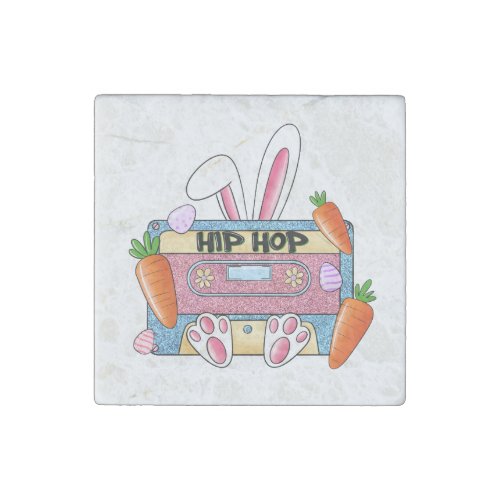 Hip Hop Cassette Tape Bunny Stone Magnet