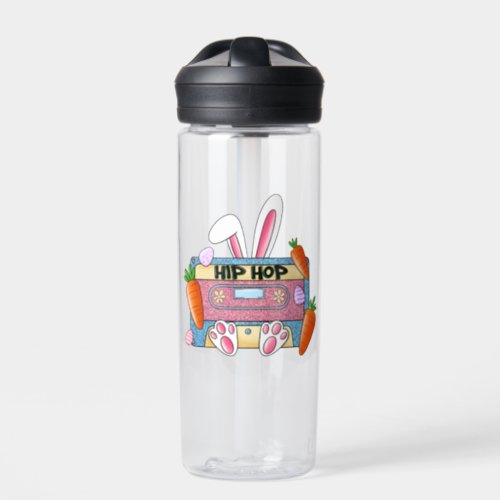 Hip Hop Cassette Tape Bunny Water Bottle