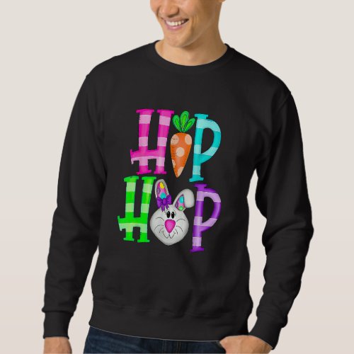 Hip Hop Cute Bunny   For Easter Toddler Sweatshirt