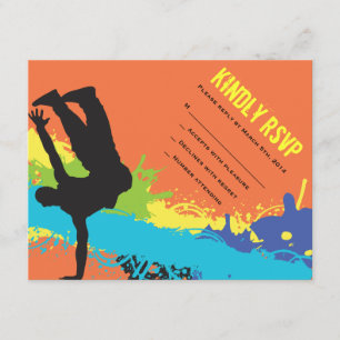 HIP HOP DANCE Bat Bar Mitzvah Reply Card