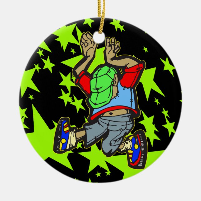 Hip Hop Dance Ceramic Ornament (Front)