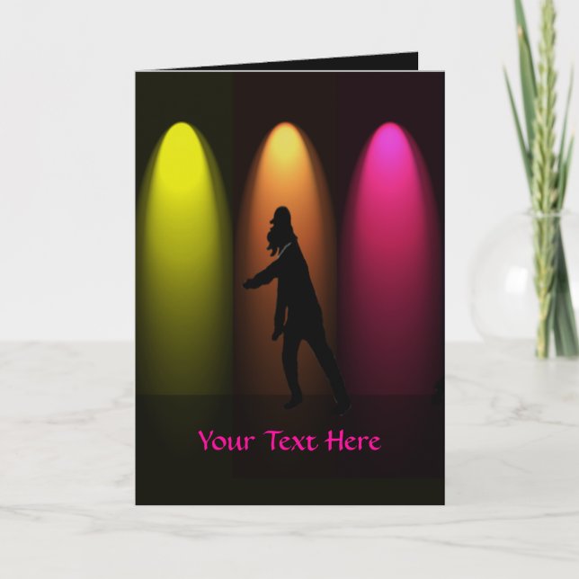 Hip Hop Dance Girl Custom Greeting Card (Front)