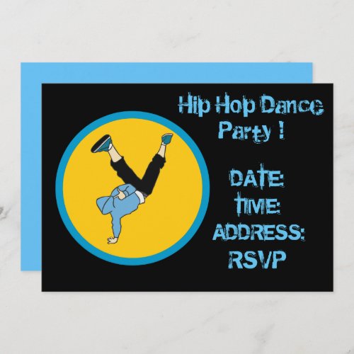 Hip Hop dance party Invitation