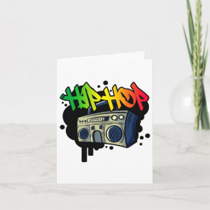 Hip Hop Dance Street Art Graffiti Spray Paint Danc Card