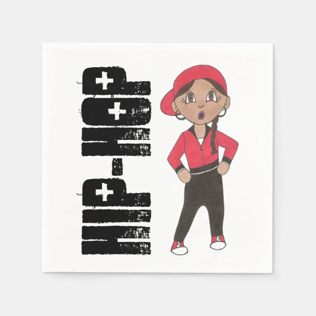 Hip Hop Dance Studio Recital Costume Dancer Girl Napkins (Front)