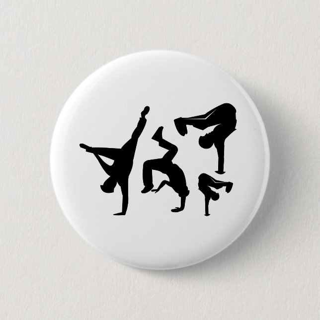 hip hop dancer button (Front)