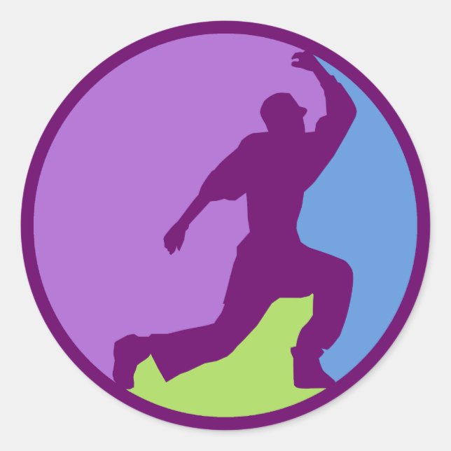 Hip Hop Dancer Classic Round Sticker (Front)